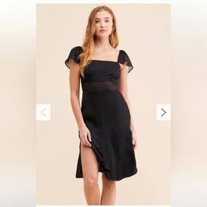 Anthropologie Black Midi Dress